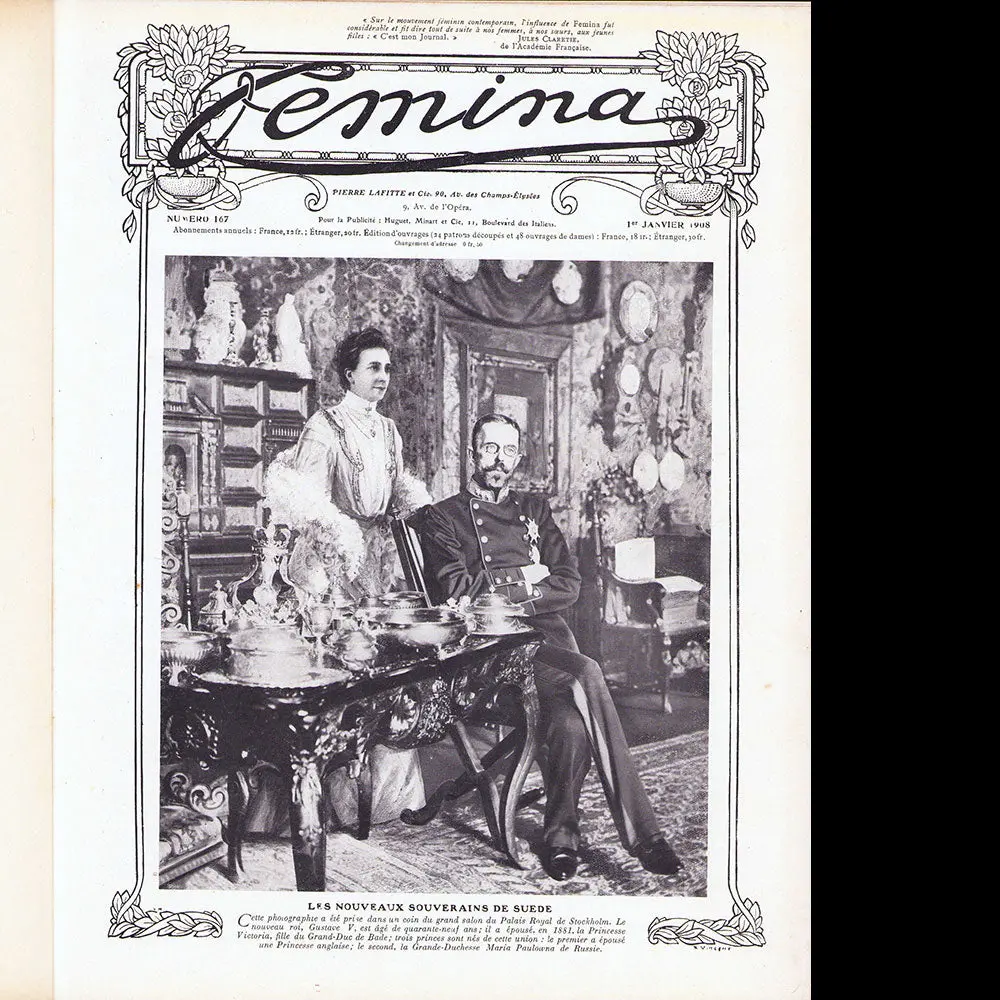 Fémina - Réunion Des 24 Numéros De L'année 1908 (Janvier À Décembre 1908) 2