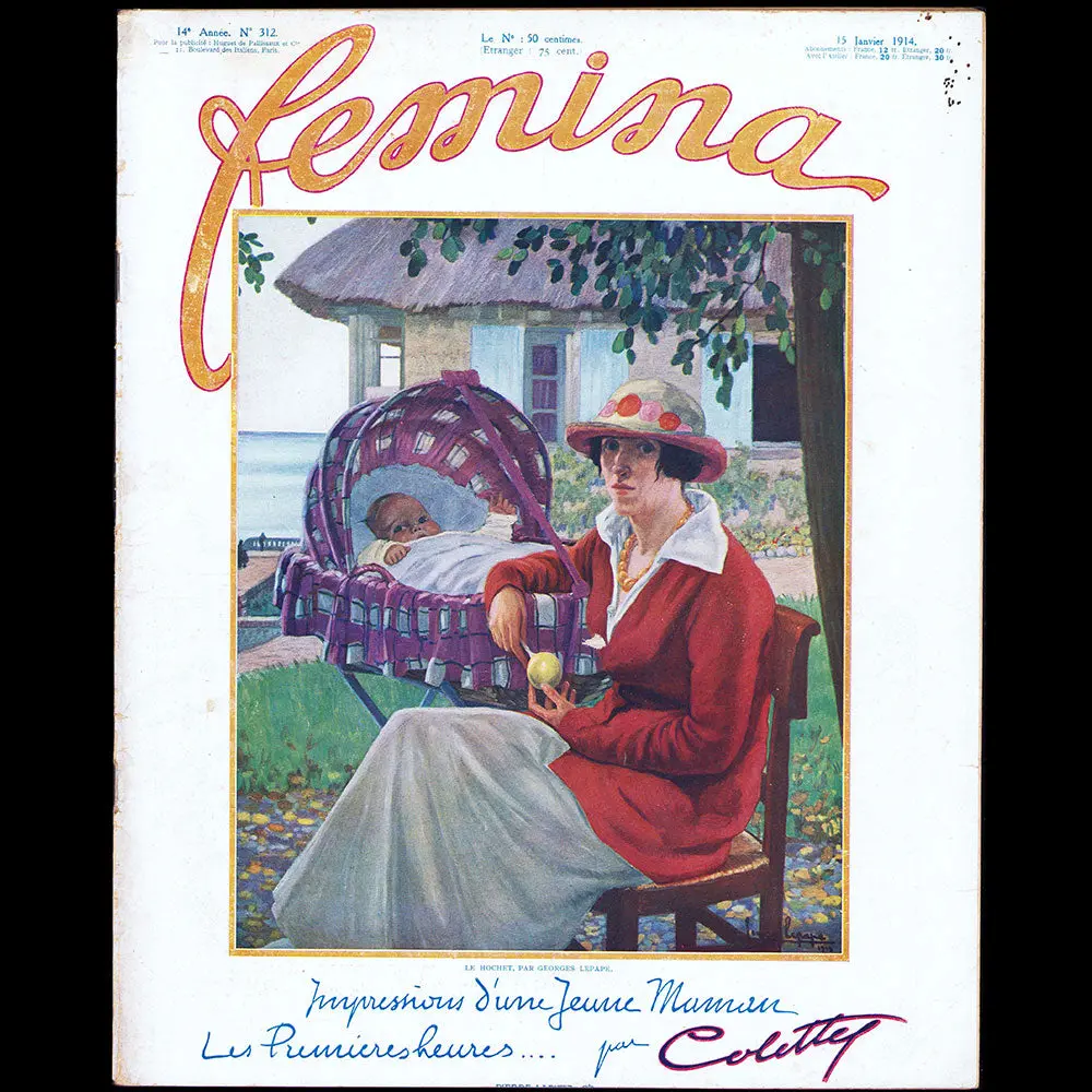Fémina, 15 Janvier 1914, Couverture De Georges Lepape 1