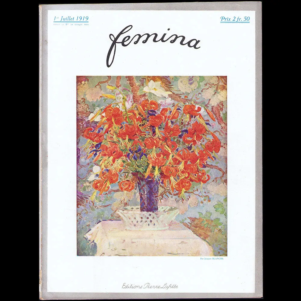 Fémina (Juillet 1919), Couverture De Jacques Emile Blanche 1