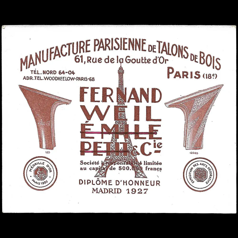 Fernand Weil - Exposition Coloniale De Paris, Carte De La Manufactire De Talons (1931) 1