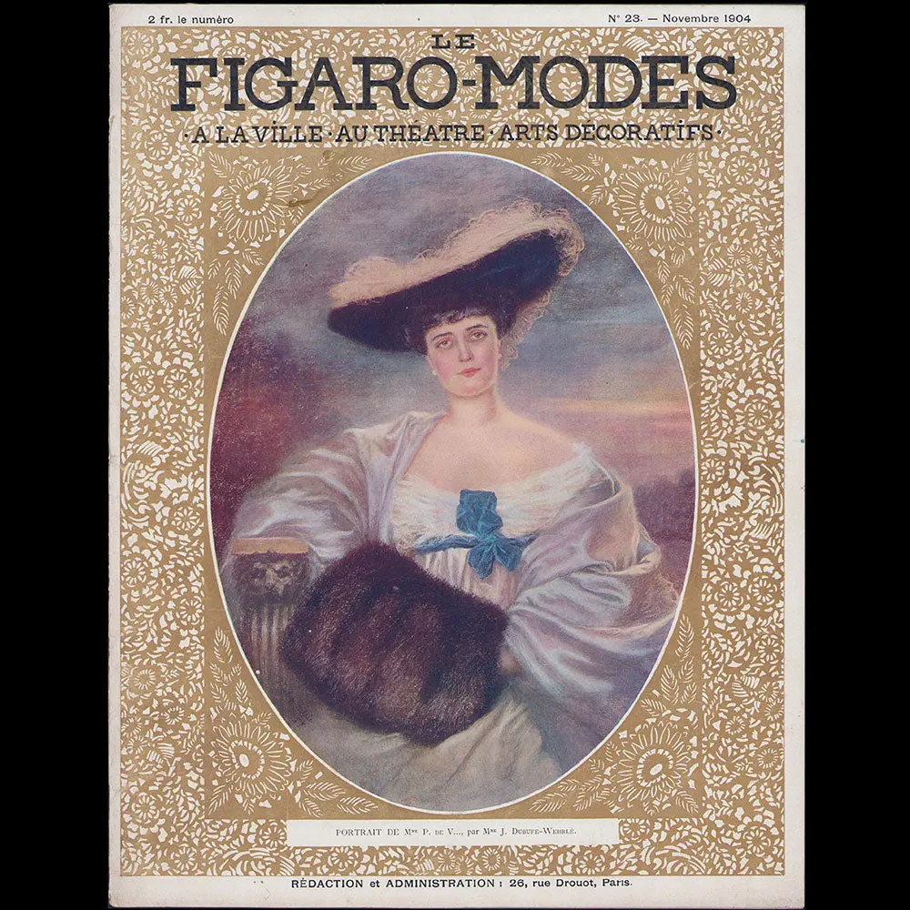 Le Figaro-Modes, Novembre 1904, Couverture De Juliette Dubufe-Wehrlé 1