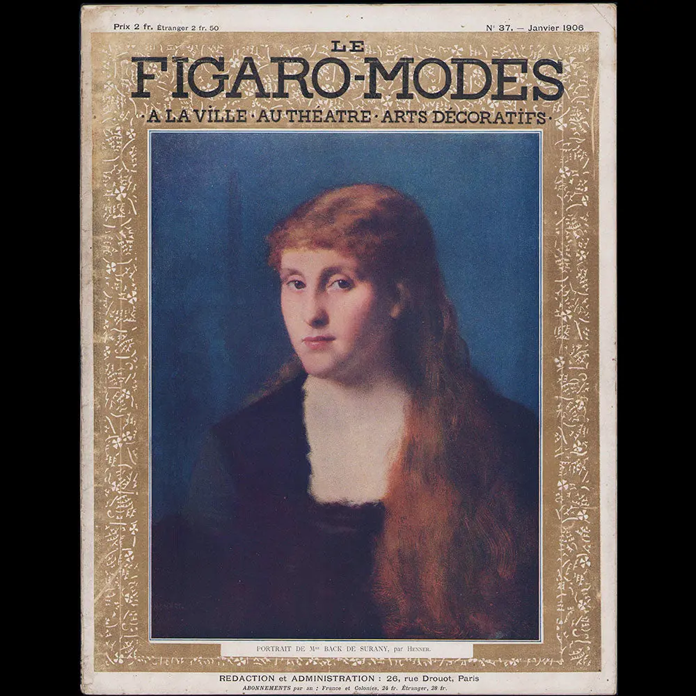 Le Figaro-Modes, Janvier 1906, Couverture De Henner 1