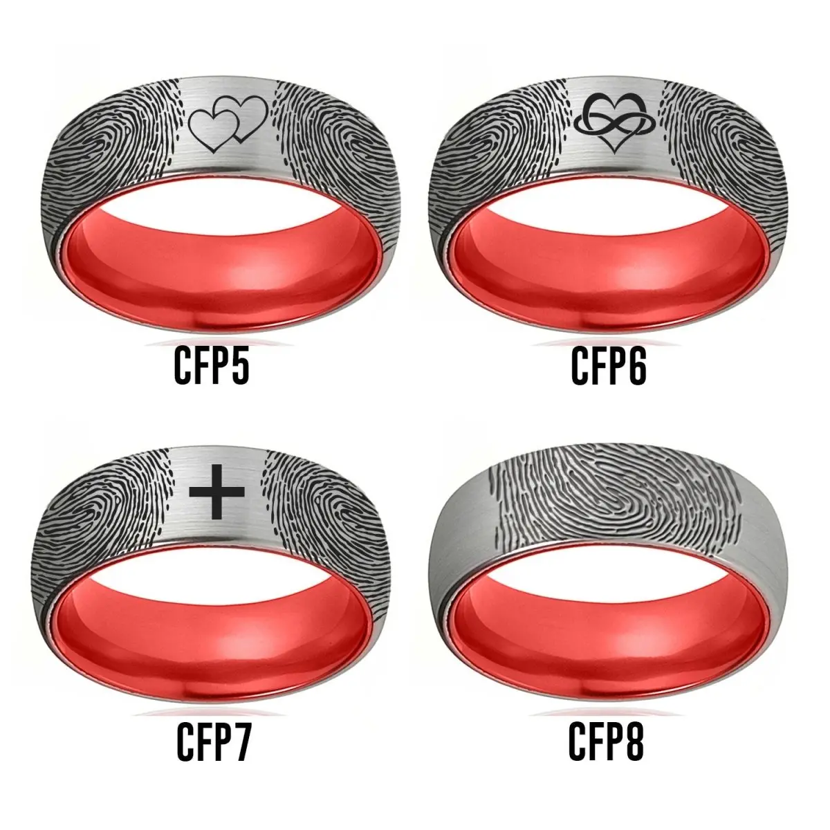Fingerprint Ring | Mens Wedding Band, Couple Wedding Ring, Memorial Ring 3