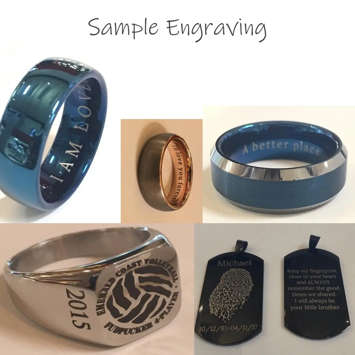 Fingerprint Ring | Mens Wedding Band, Couple Wedding Ring, Memorial Ring 4
