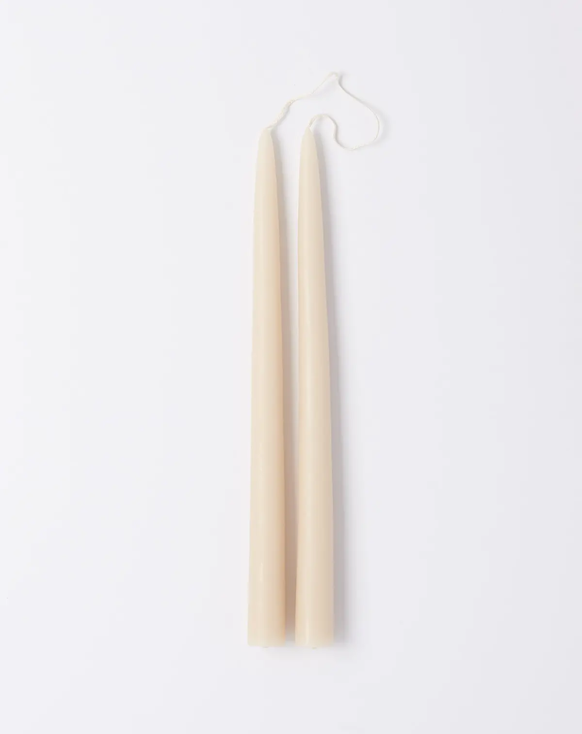 Pair Of 12" Taper Candles In Parchment 1
