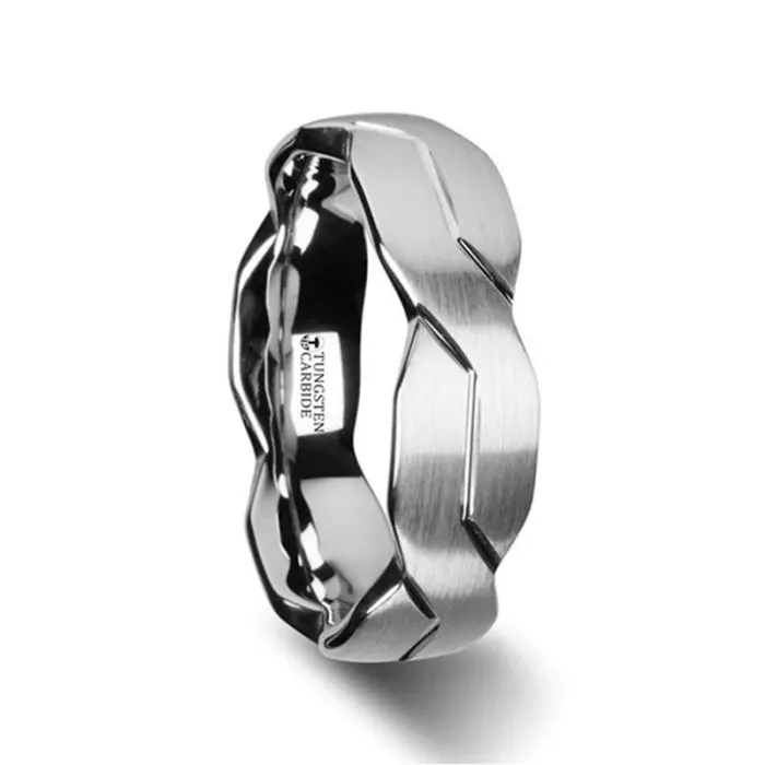 Forever | Tungsten Ring Carved Infinity Symbol Design 1