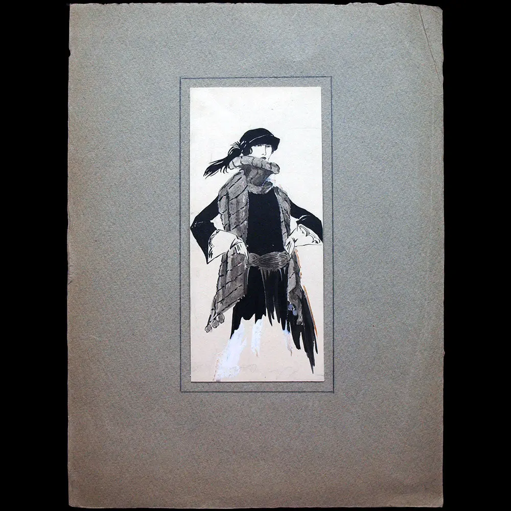 Fourrures Max - Dessin D'un Col Écharpe En Fourrure (Circa 1925-1930) 2