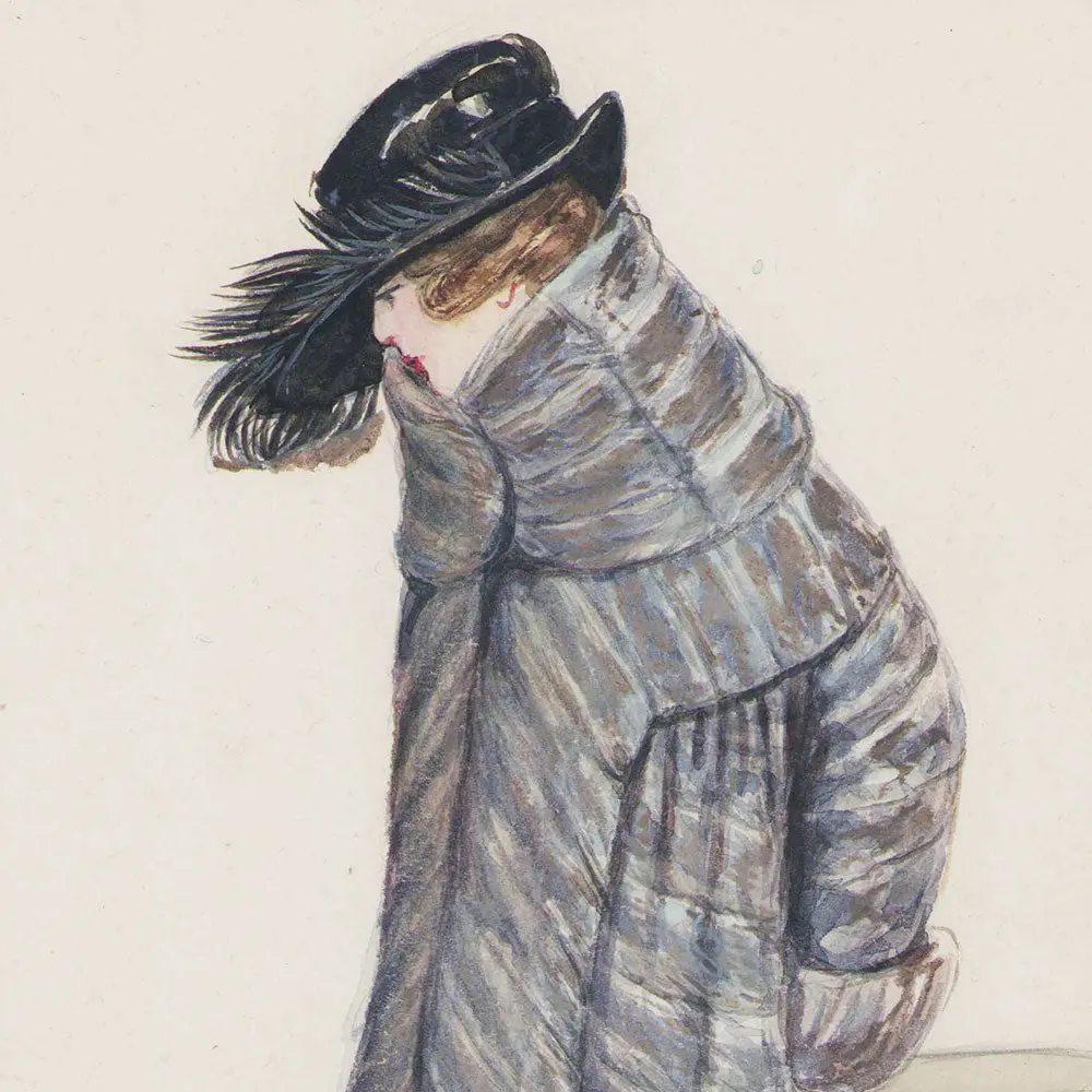Fourrures Max - Dessin Du Manteau Tamise (1918) 2