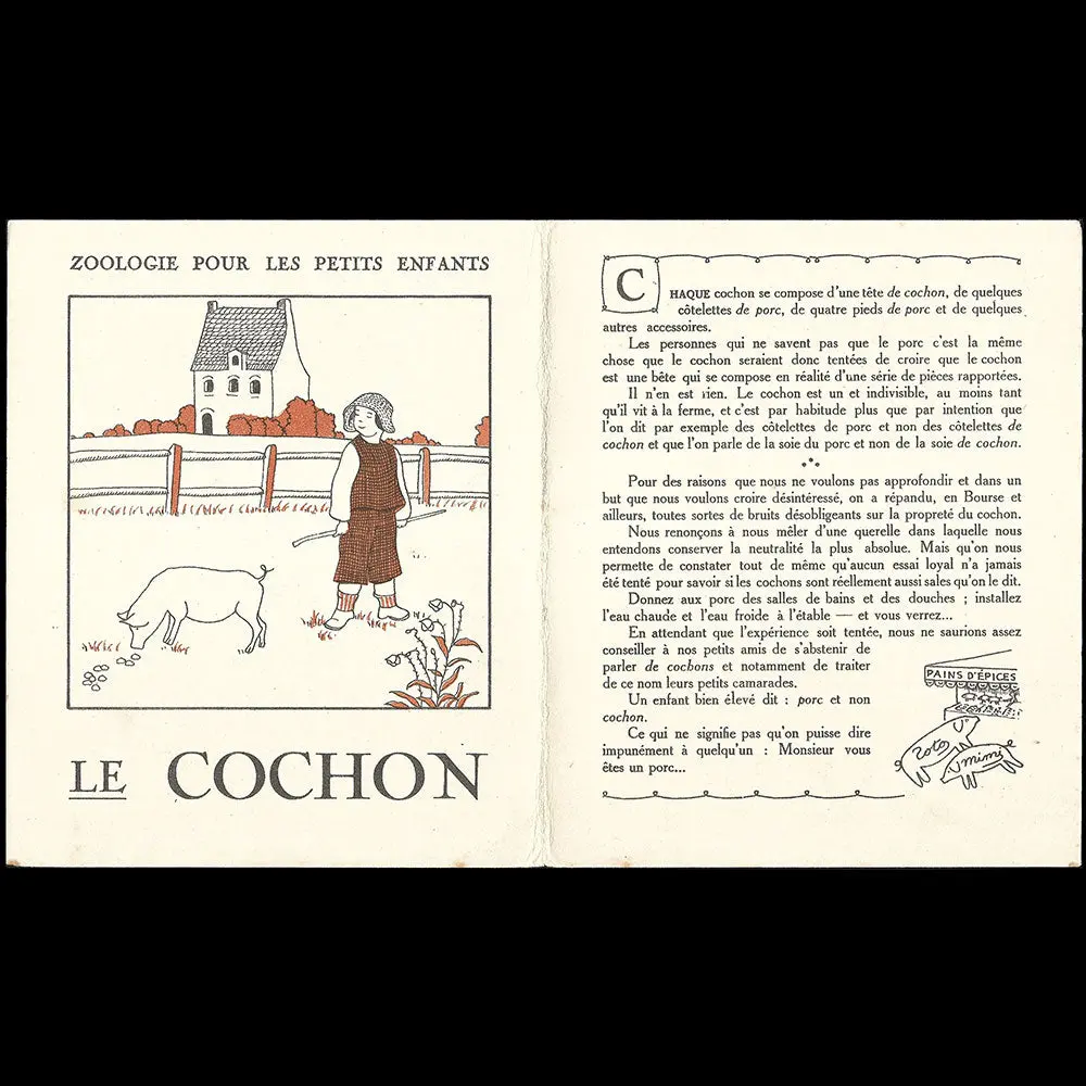 Galeries Lafayette - Zoologie Pour Les Petits Enfants, Le Cochon (1925) 2
