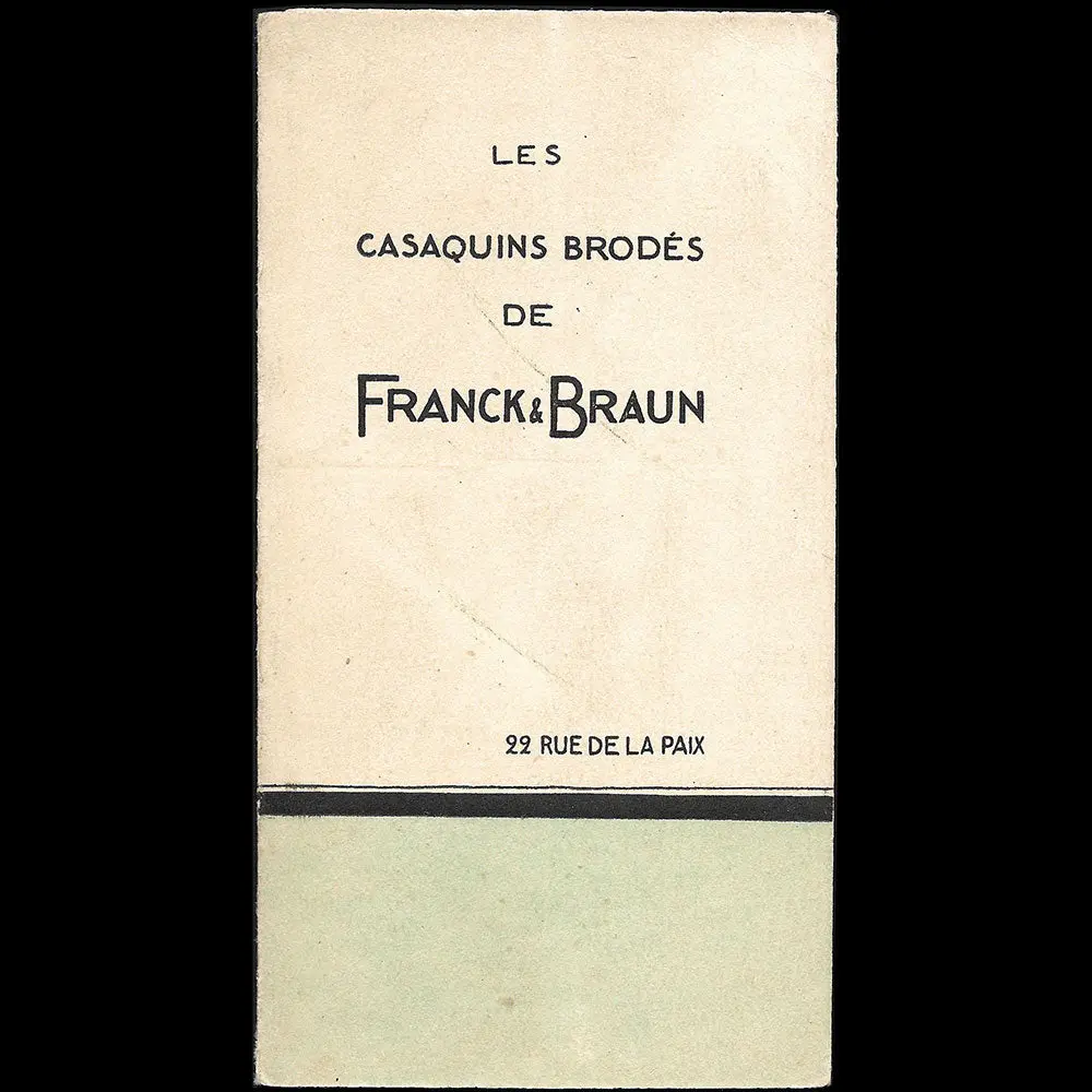 Franck & Braun - Les Casaquins Brodés Et Les Robes De Franck & Braun, 22 Rue De La Paix À Paris (1920S) 2