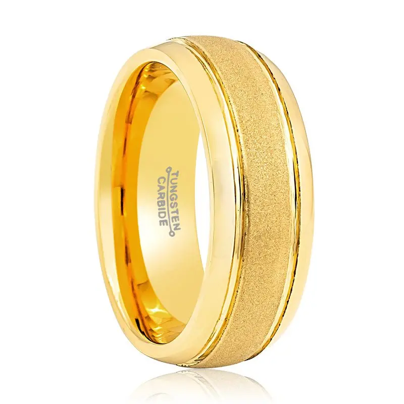Franco | Tungsten Ring Yellow Gold 1