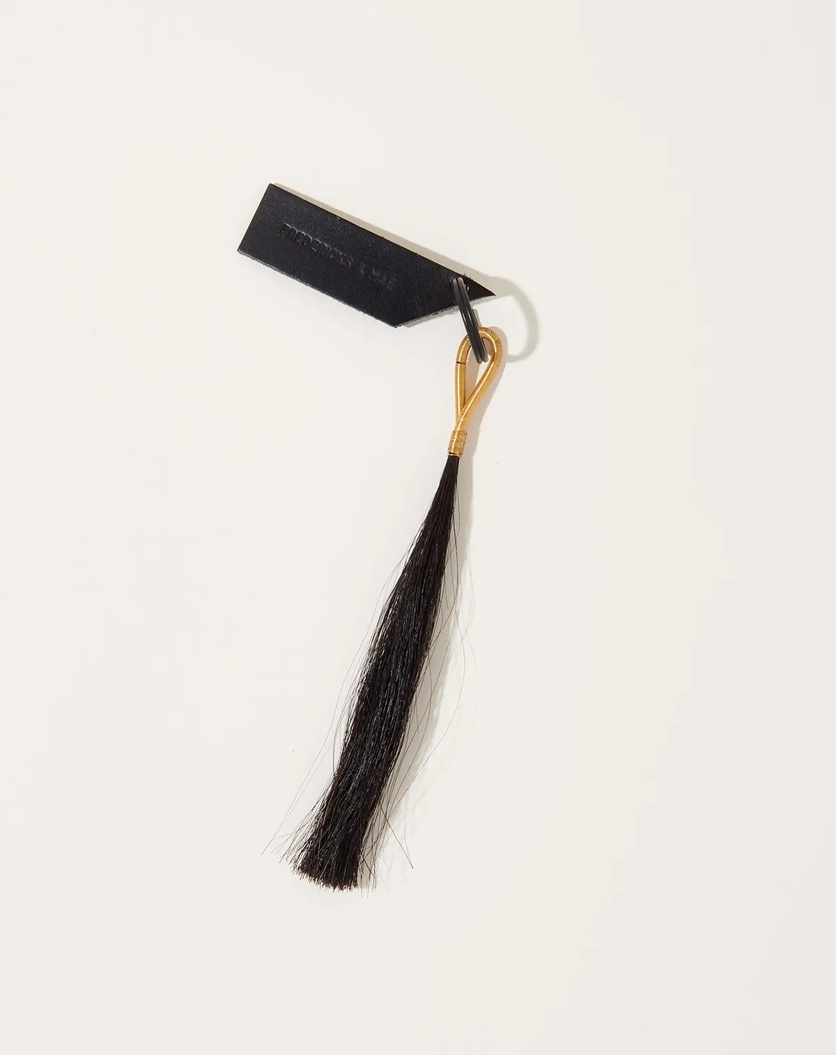 Wire Tassel Keychain In Brass/Black 1