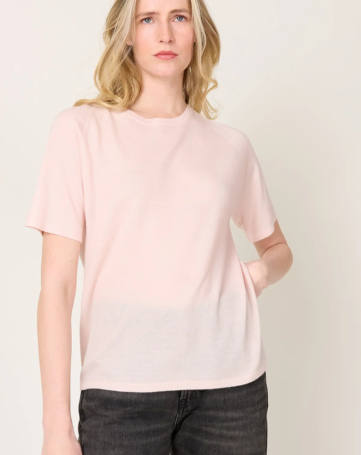 Short Raglan T Shirt In Light Pink 1