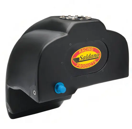 Saldana 28 Gallon Sprintcar Complete Tank & Bladder Assembly With Top Pick-Up & “Outlaw” Style Molded Tank Insert With Baffle 1