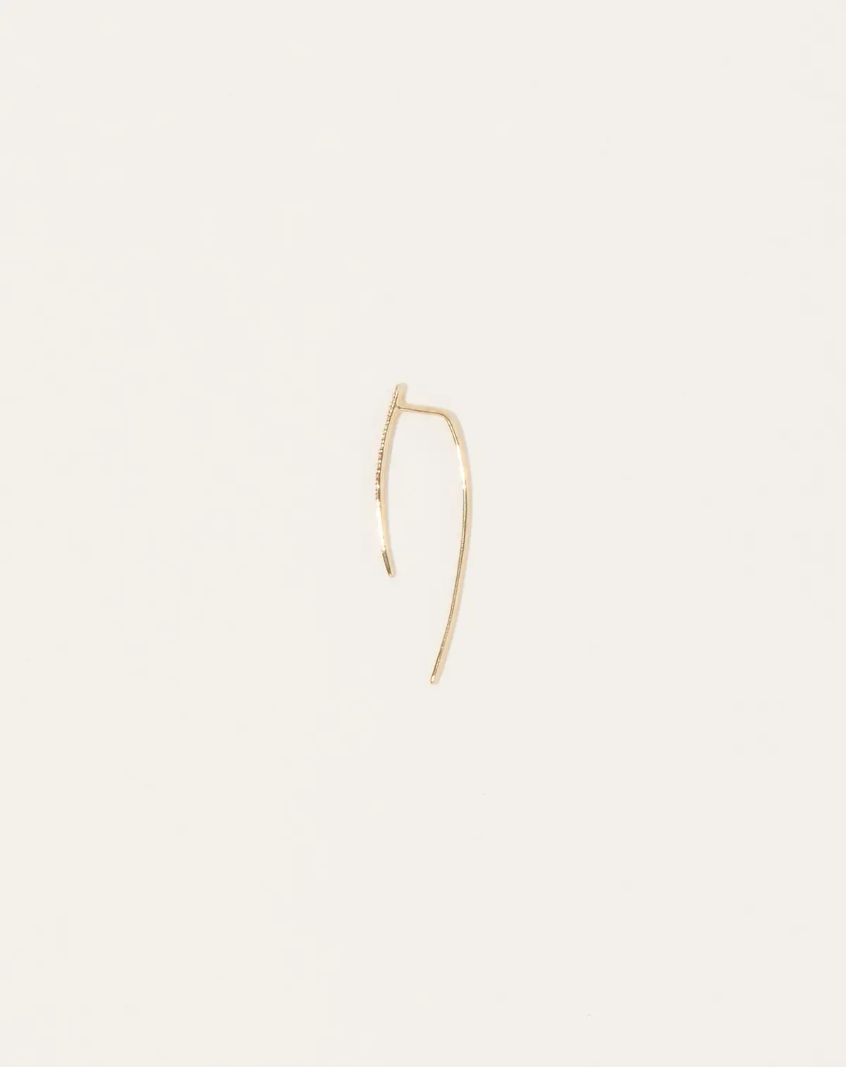 Single Medium Pavé Infinite Tusk Earring In White Diamond 1