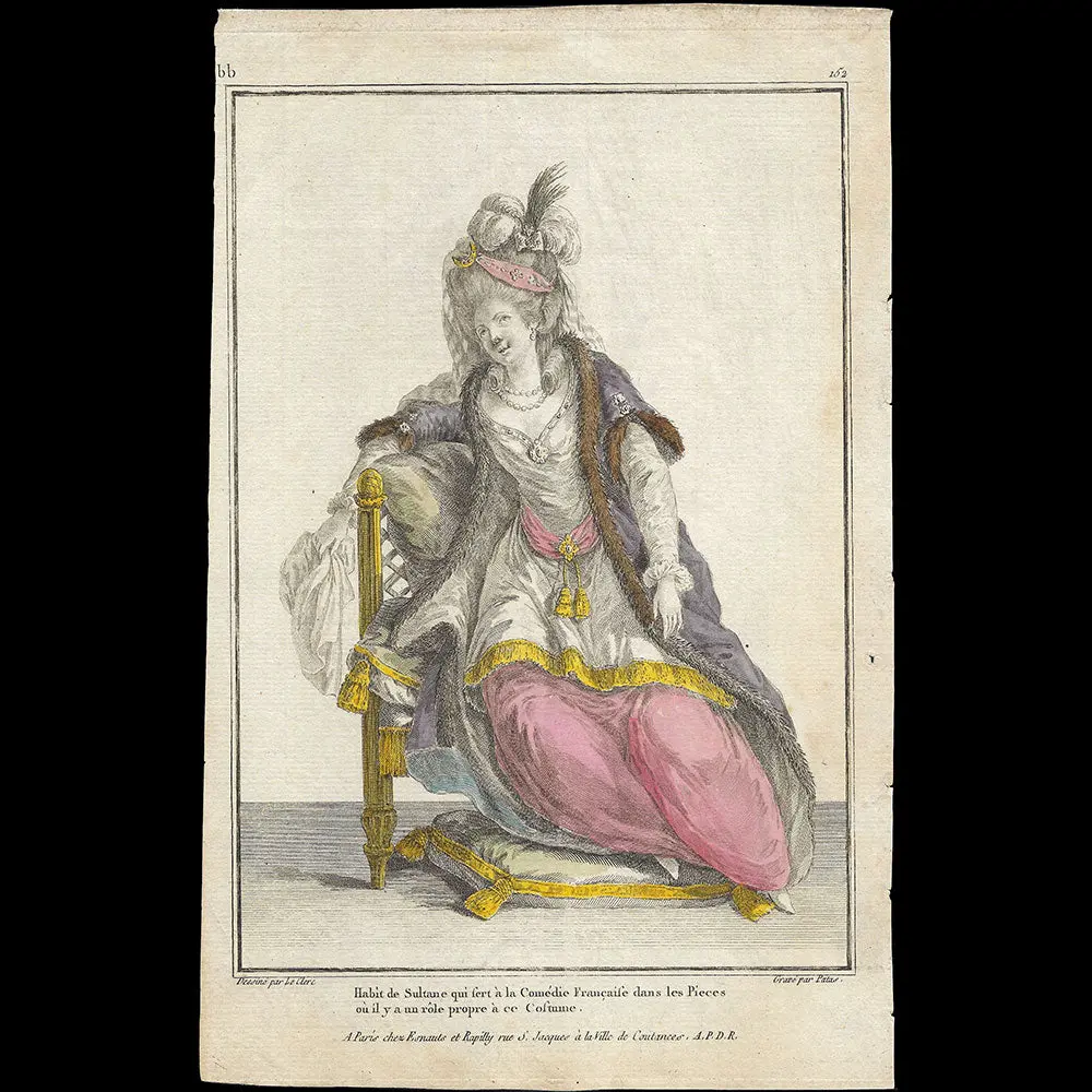 Gallerie Des Modes Et Costumes Français, 1778-1787, Gravure N° Bb 152, Habit De Sultane (1779) 1