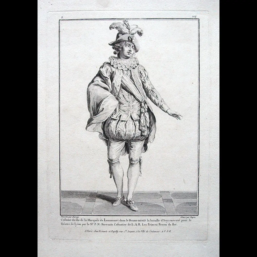 Gallerie Des Modes Et Costumes Français, Gravure N° S 104, Costume Du Fils De La Marquise De Lénoncourt (1779) 1