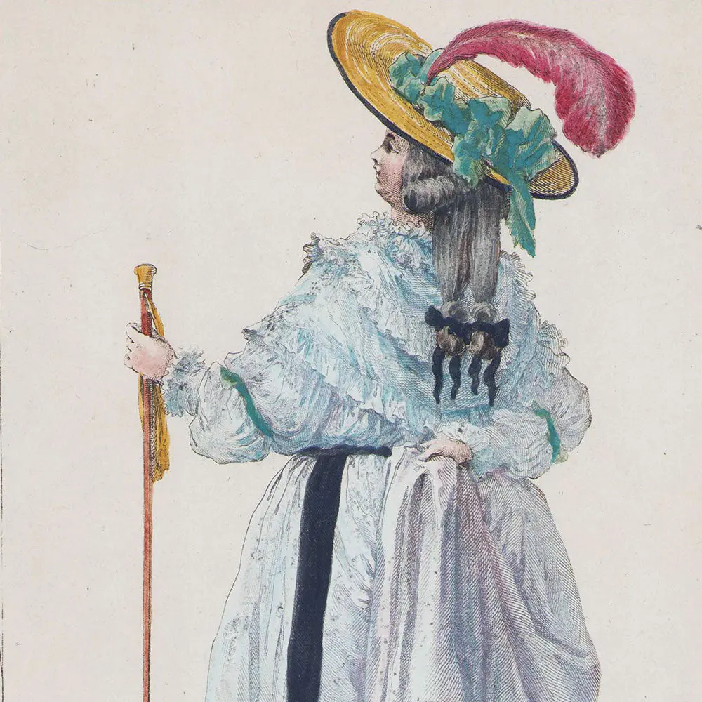 Gallerie Des Modes Et Costumes Français, 1778-1787, Gravure N° Xx 262, Chemise À La Reine (1784) 2