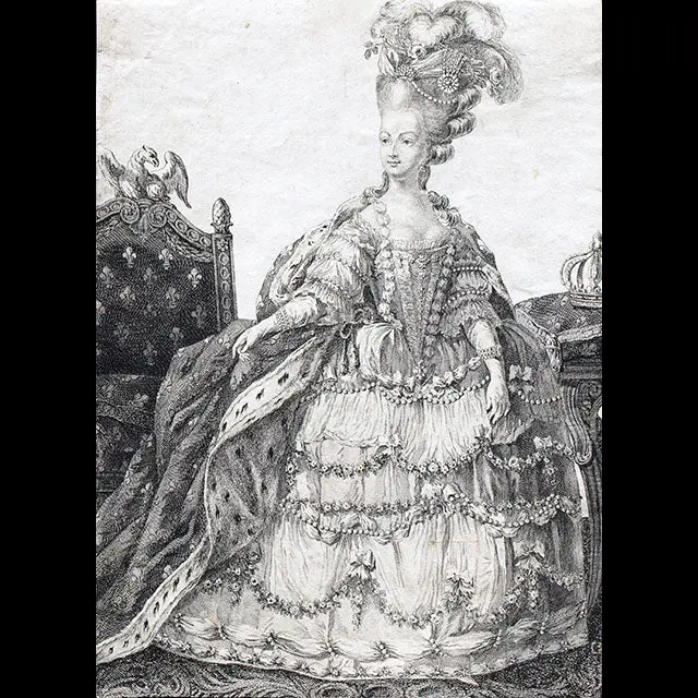 Gallerie Des Modes Et Costumes Français, Gravure N°Mm 206, Marie-Antoinette (1781) 1