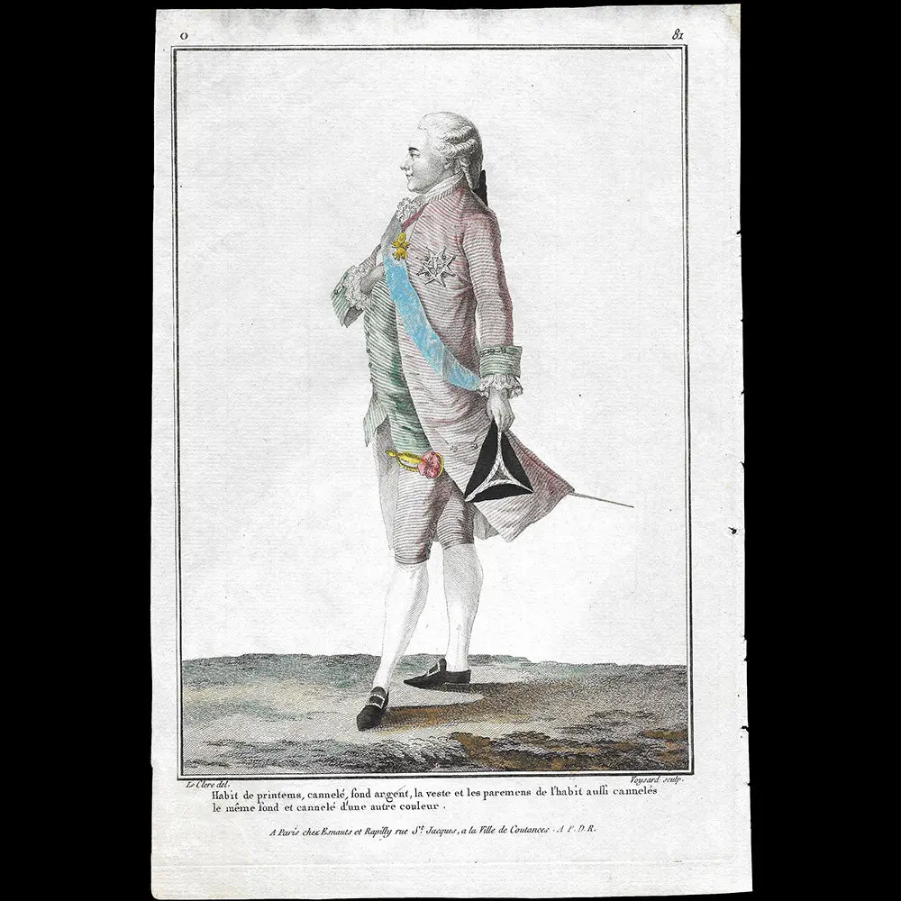 Gallerie Des Modes Et Costumes Français, 1778-1787, Gravure N° O 81, Habit De Printemps (1778) 1