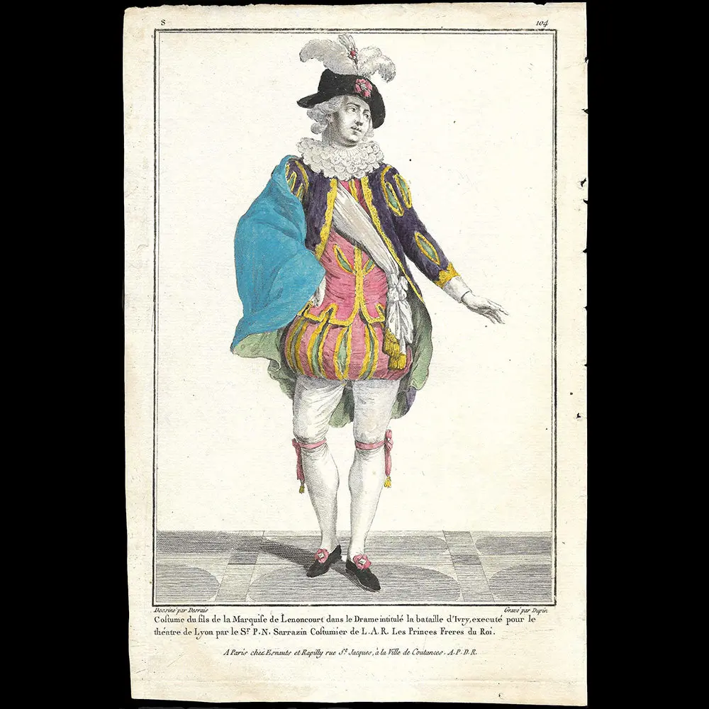 Gallerie Des Modes Et Costumes Français, 1778-1787, Gravure N° S 104, Costume Du Fils De La Marquise De Lenoncourt (1778) 1
