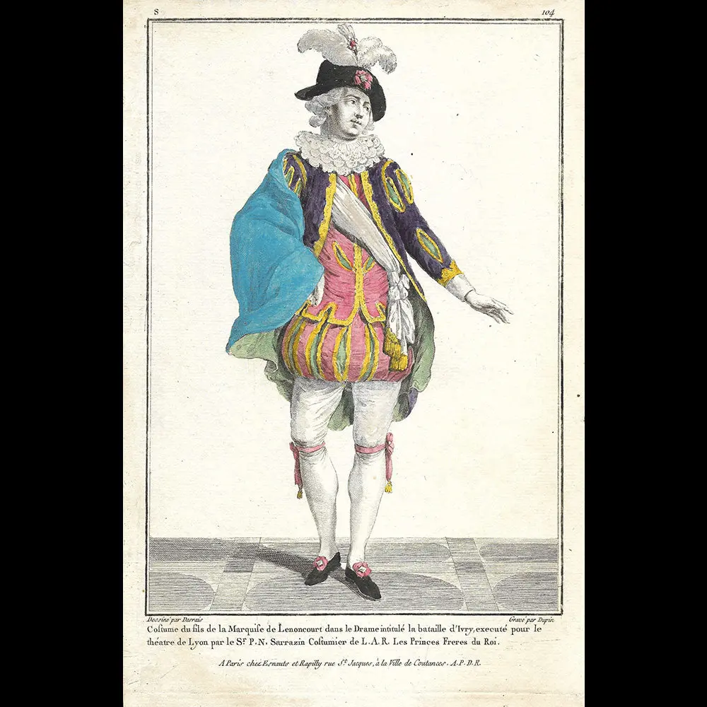 Gallerie Des Modes Et Costumes Français, 1778-1787, Gravure N° S 104, Costume Du Fils De La Marquise De Lenoncourt (1778) 2