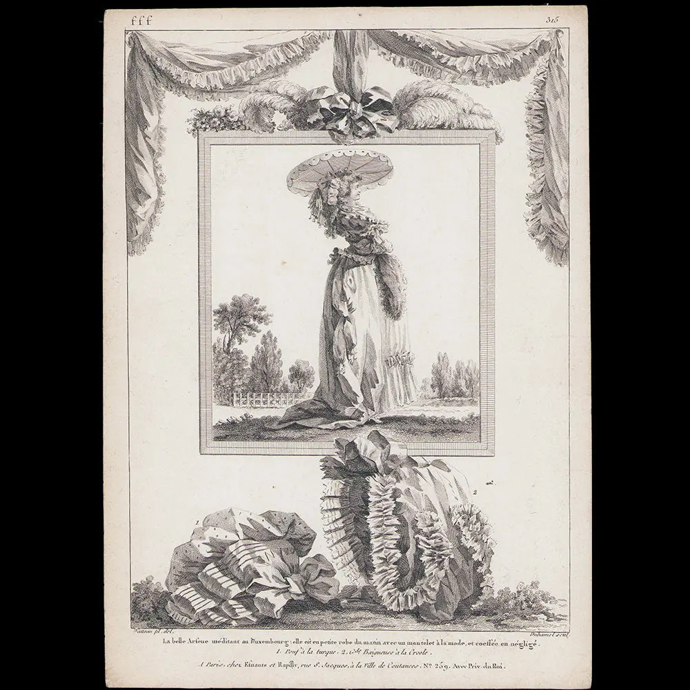 Gallerie Des Modes Et Costumes Français, 1778-1787 - Réunion De 8 Gravures Par Watteau (1784-1785) 1