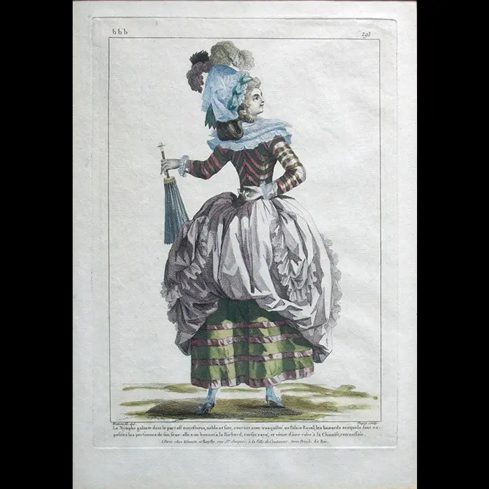 Gallerie Des Modes Et Costumes Français, 1778-1787, Gravure N° Bbb 293, La Nymphe Galante (1785) 1