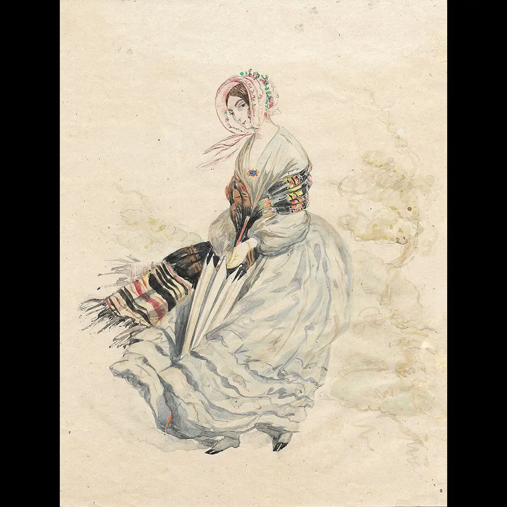 Gavarni - Toilette De Campagne, Dessin Pour L'artiste (1840) 1