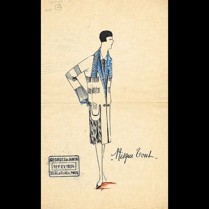 Georges & Janin - Risque Tout, Dessin De Robe (1926) 1