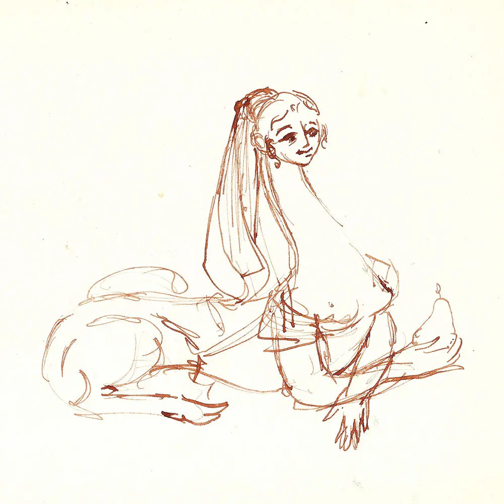 Givenchy - Les Deux Sphinges, Dessins De Janine Janet Pour Une Vitrine (1956) 1