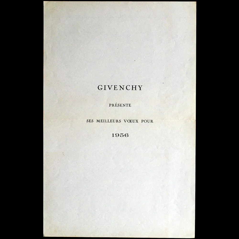 Givenchy - Voeux Adressés En 1956 1