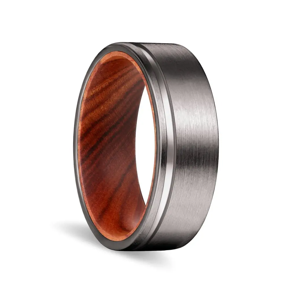 Grain | Iron Wood, Gunmetal Tungsten Offset Groove 1