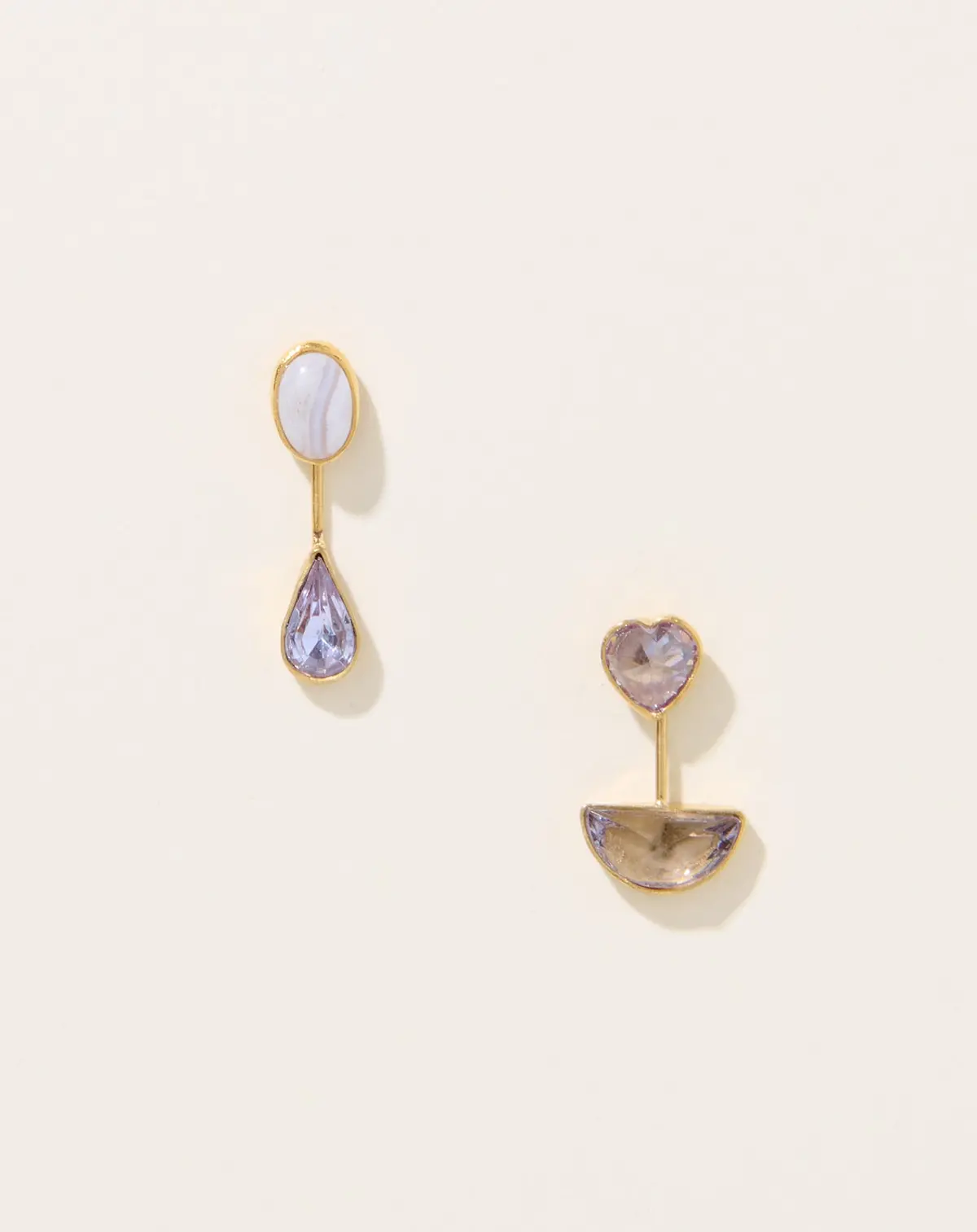 Agate Detachable Drop Earrings 1