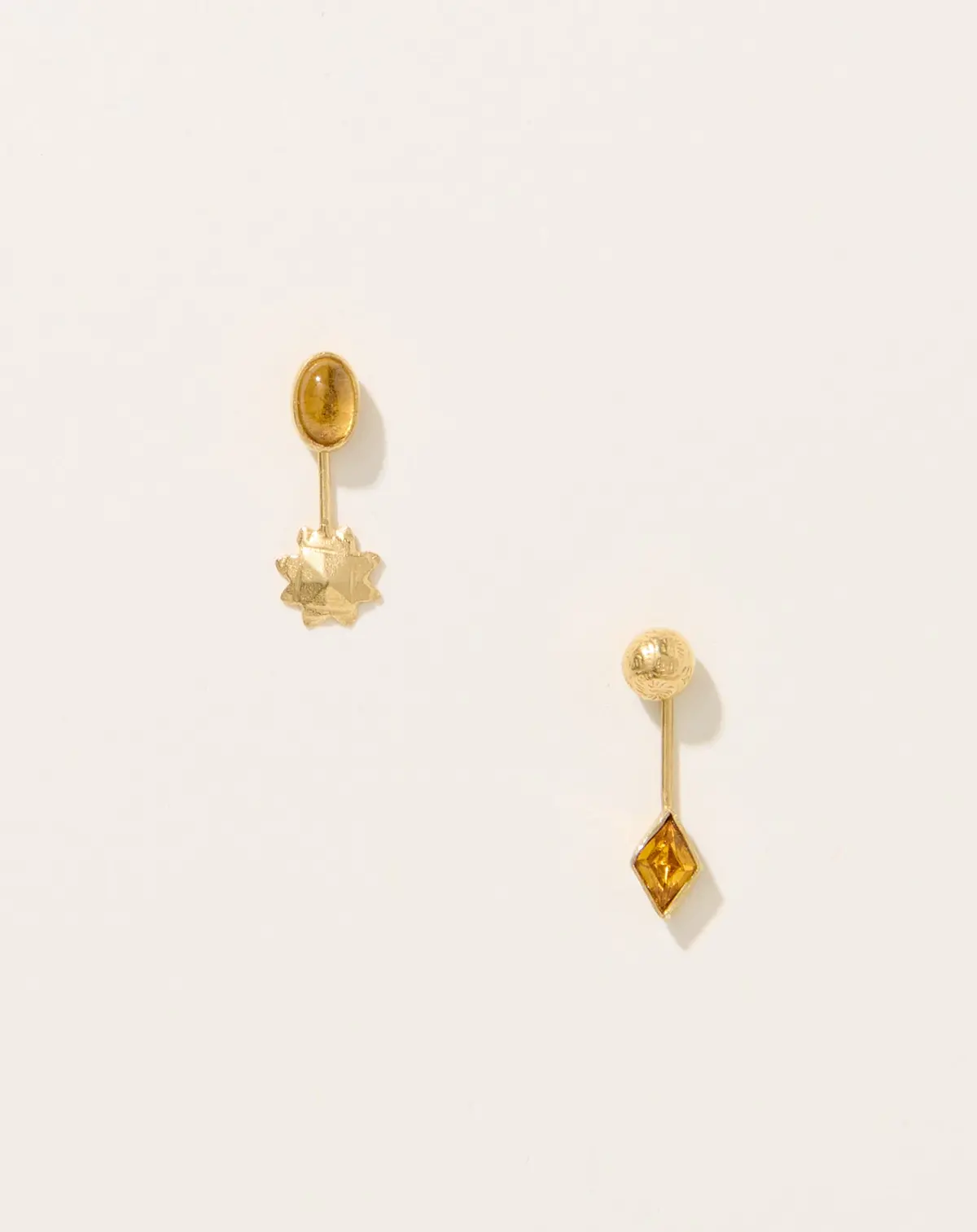 Citrine Detachable Drop Earrings 1