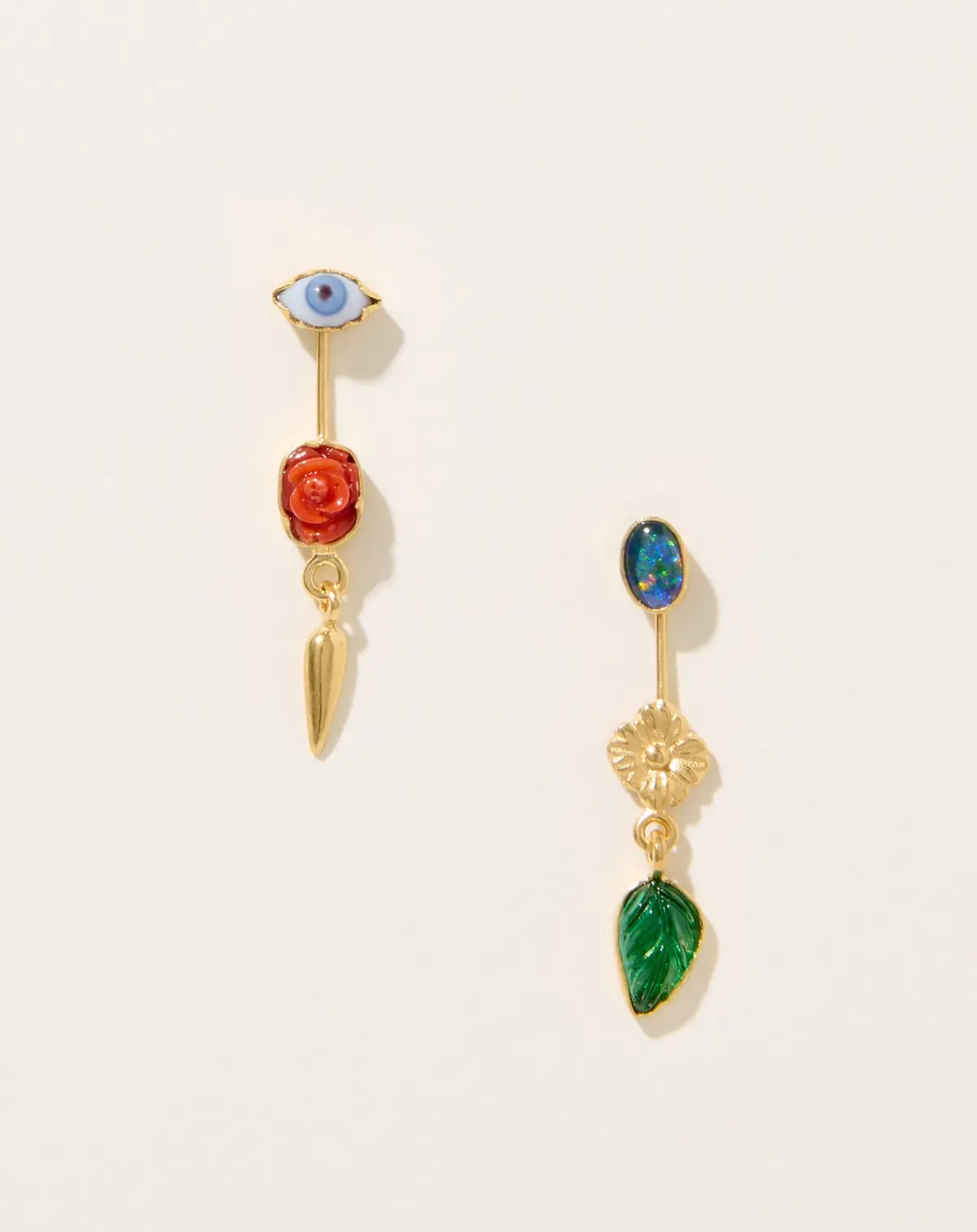 Eye Double Detachable Drop Earrings 1