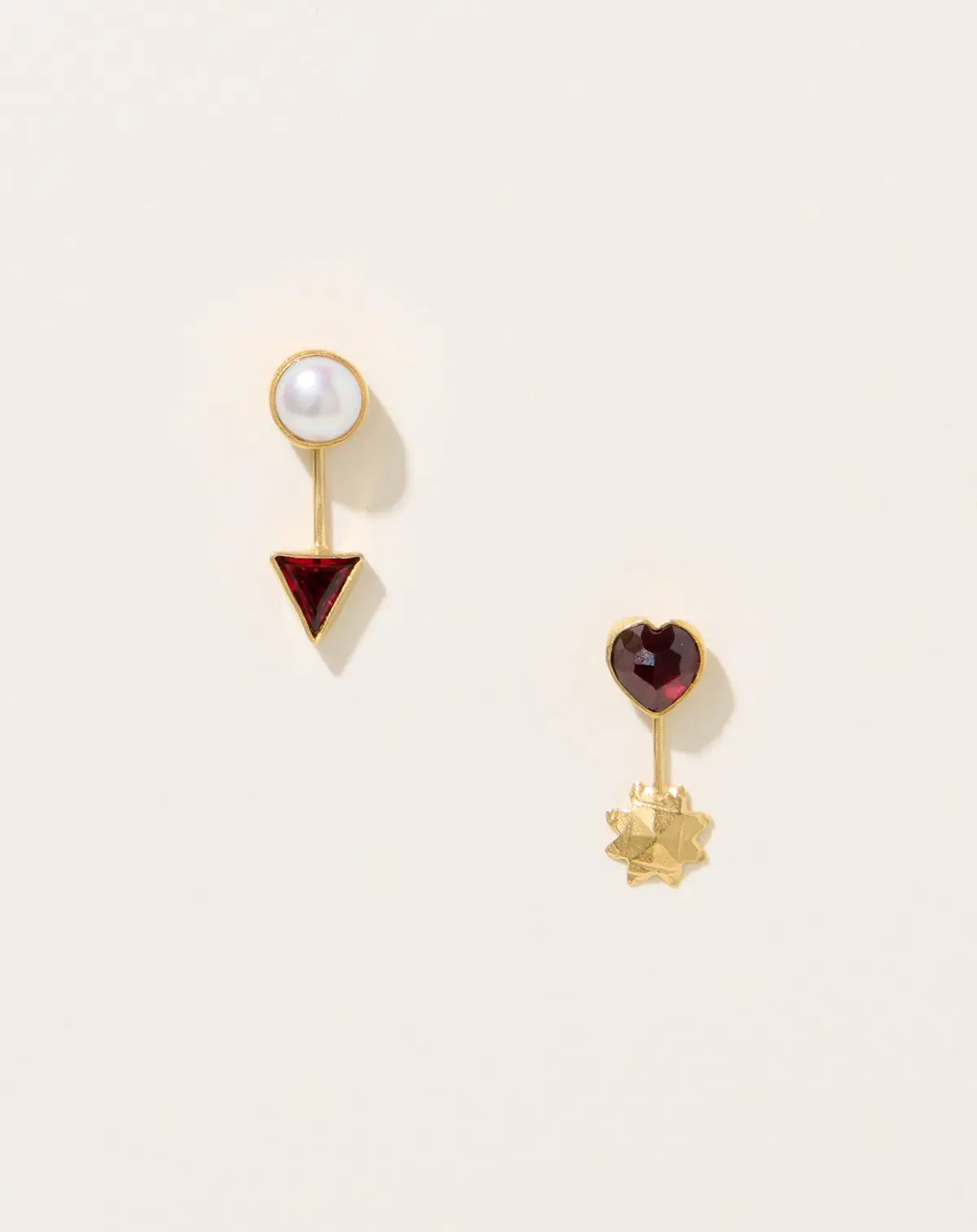 Garnet Detachable Drop Earrings 1