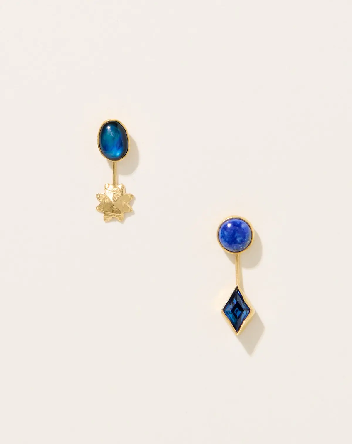 Lapis Detachable Drop Earrings 1