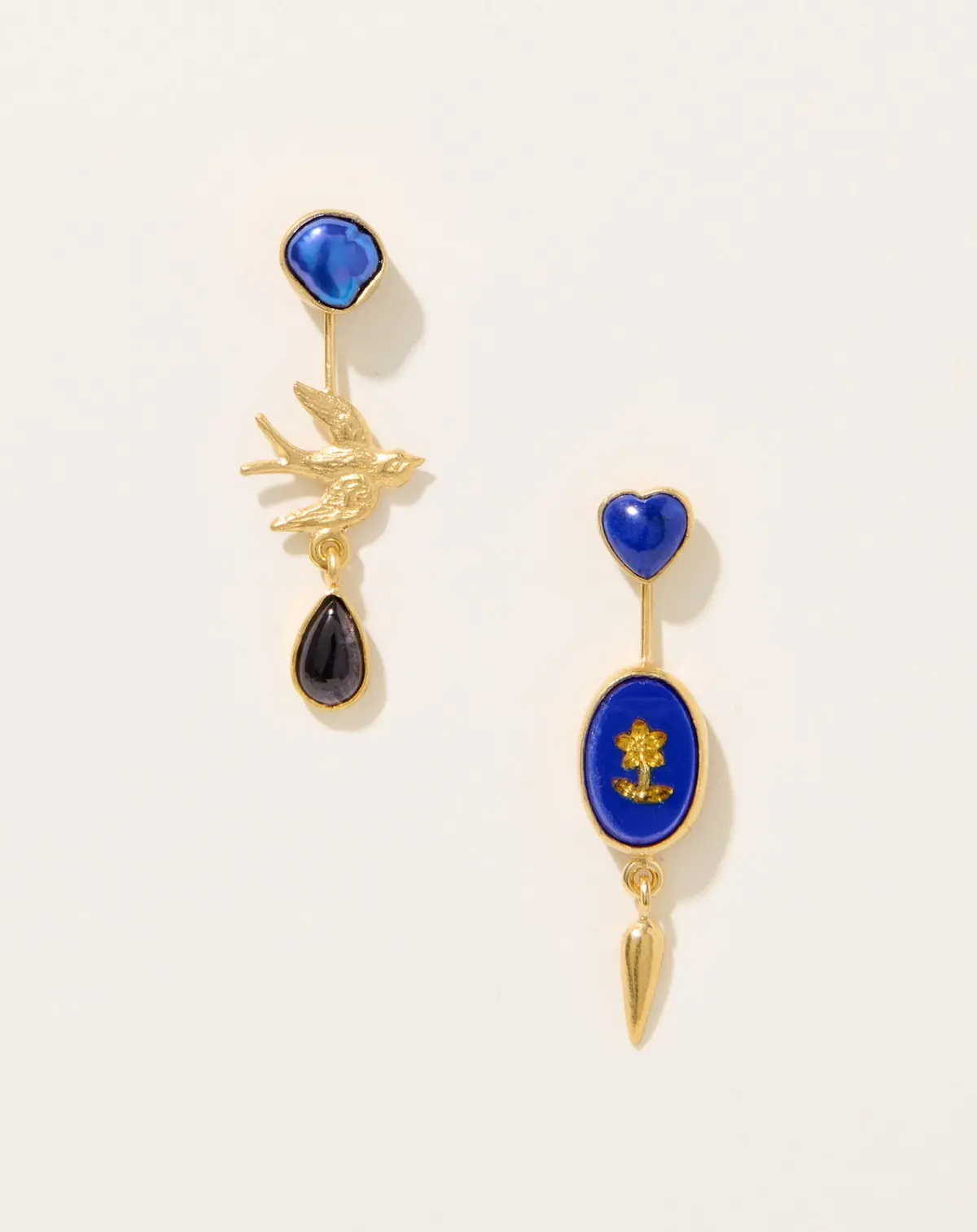 Lapis Double Detachable Drop Earrings 1