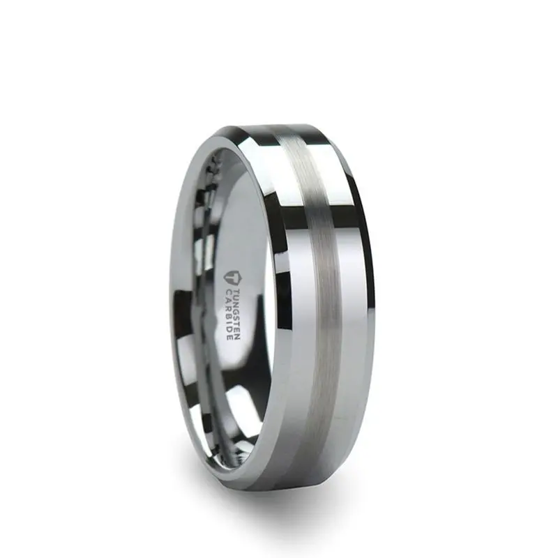 Grenoble | Tungsten Ring Brushed Stripe 2