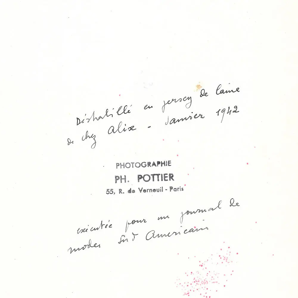 Alix - Robe Drapée, Photographie De Philippe Pottier (1942) 2