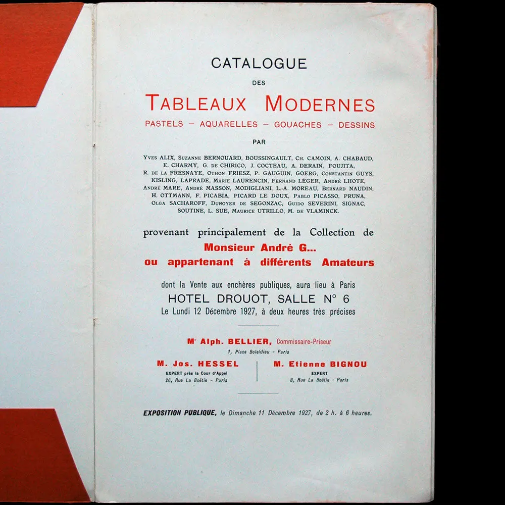 André Groult - Tableaux Modernes, Catalogue De La Vente De La Collection De M. André G. (1927) 2