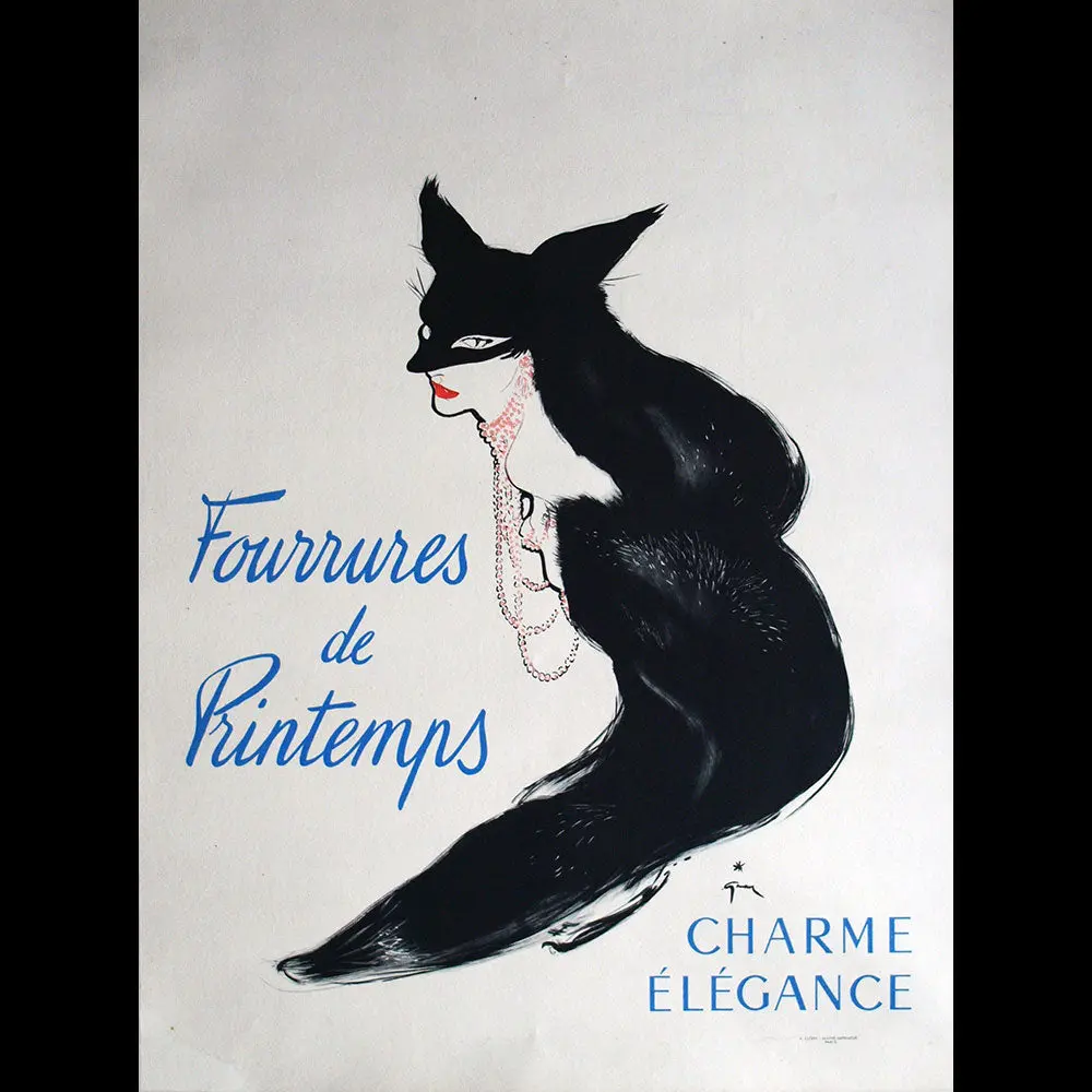 René Gruau - Fourrures De Printemps, Charme, Élégance (1954) 1