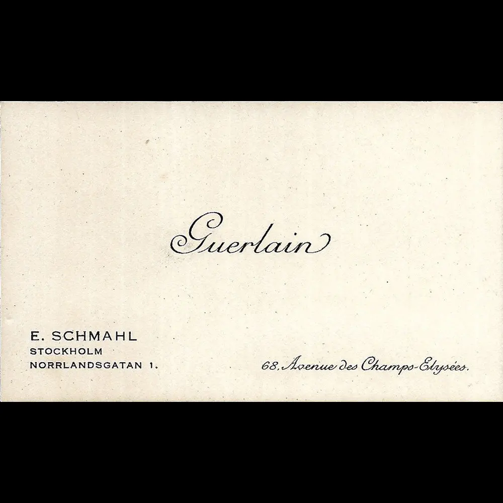 Guerlain - Carte D'un Responsable Suédois (Circa 1920S-1930S) 1