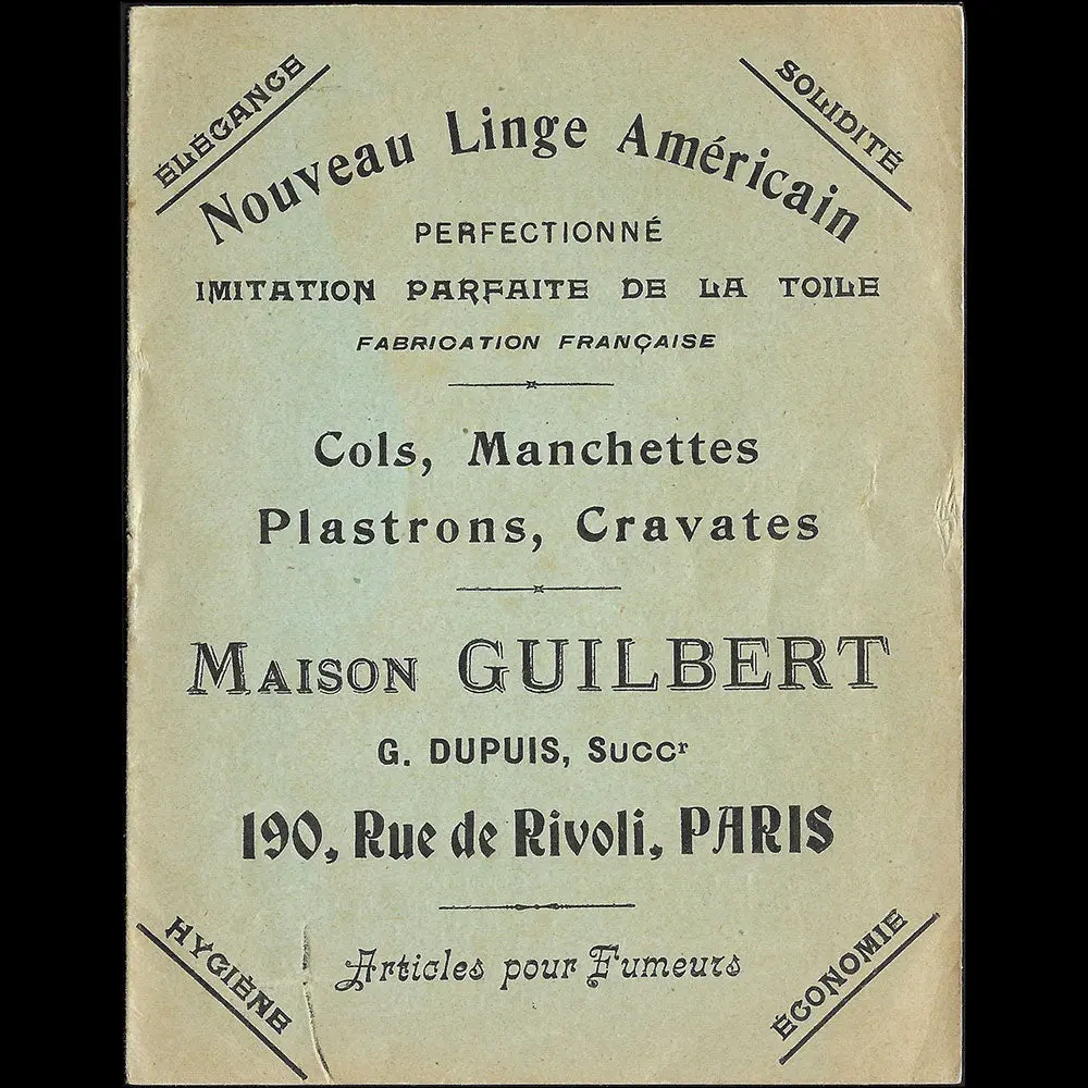 Guilbert - Nouveau Linge Américain Perfectionné, Catalogue De La Maison De Lingerie, 190 Rue De Rivoli, Paris (1910S) 1