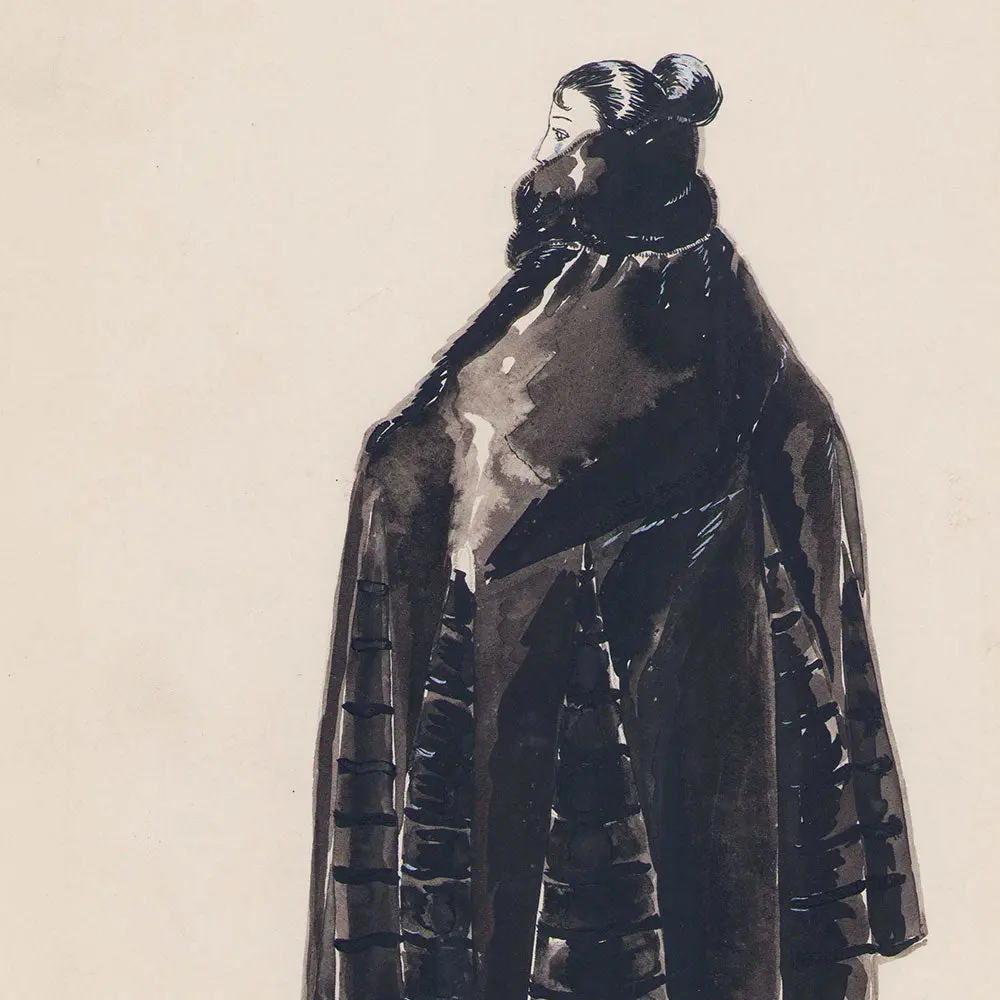 Fourrures Max - Manteau De Fourrure, Dessin De Huguette Haendel (1921) 2