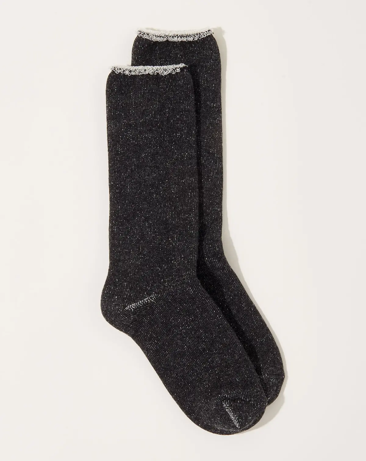 Hakne Cotton Wool Pile Socks In Charcoal 1