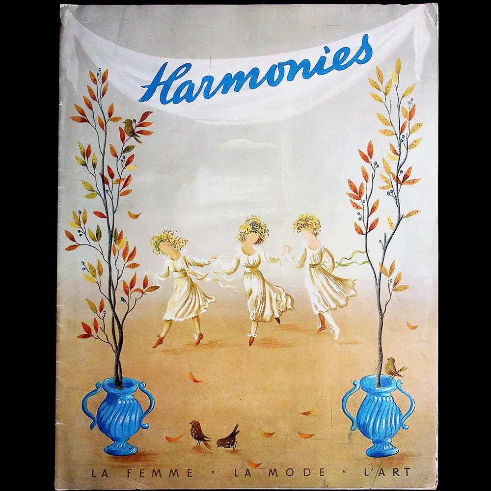 Harmonies, La Femme, La Mode, L'art (Janvier 1945), Couverture De Philippe H. Noyer 1