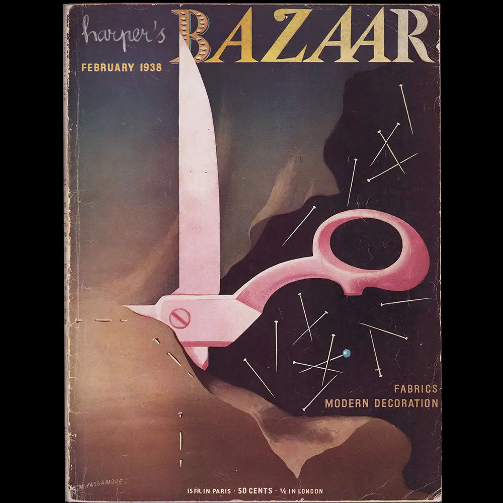 Harper's Bazaar, Couverture De Cassandre (1938, February) 1