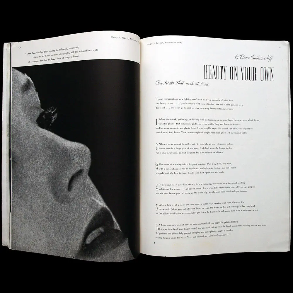 Harper's Bazaar (1942, Novembre), Couverture D'erwin Blumenfeld 2